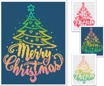 Merry Christmas Artmishka Counted Cross Stitch Pattern