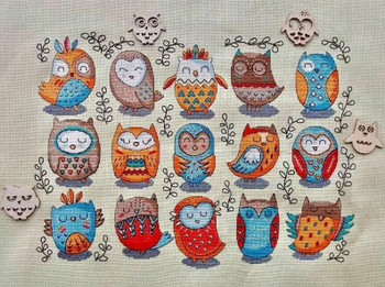 Sampler Everyone Needs an Owl Stitch Count 236 x 168 Artmishka Counted Cross Stitch Pattern