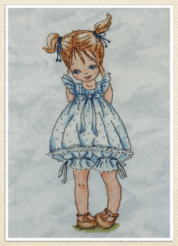 Blue-Eyed Girl Stitch Count 61 x 147 Artmishka Counted Cross Stitch Pattern