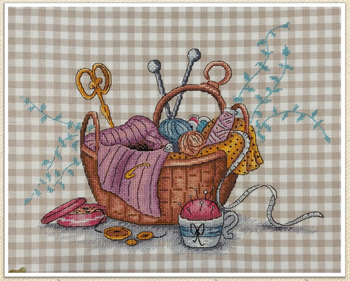 Craft Basket Stitch Count 169 x 131 Artmishka Counted Cross Stitch Pattern