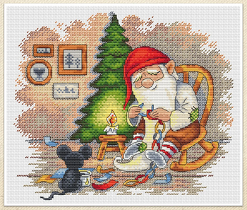 Santa's Helpers Stitch Count 132 x 113 Artmishka Counted Cross Stitch Pattern