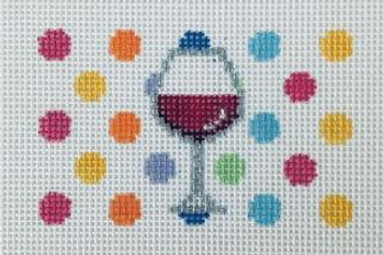 Drink LTD4 Red Wine multi dot  2” x 3” 18 Mesh Kangaroo Paw Designs