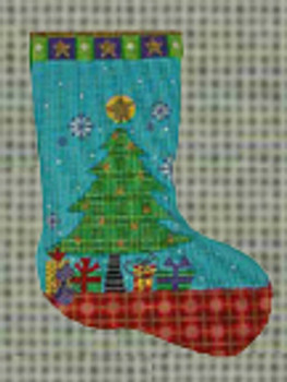 1007 Plaid Tree Stocking	19.5h 13 Mesh Tapestry Fair