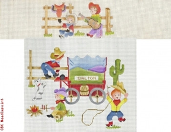 CC-15 Cowboy Camp Out 18 Mesh Child's Director Chair Seat  Bettieray Designs 