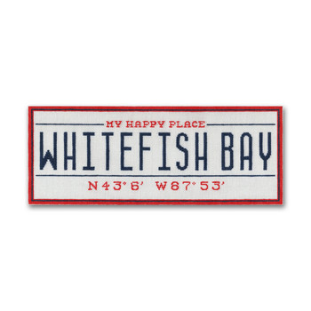 SS 93 My Happy Place—Whitefish Bay (WI) 13.5 x 5.25 18 mesh Eddie & Ginger
