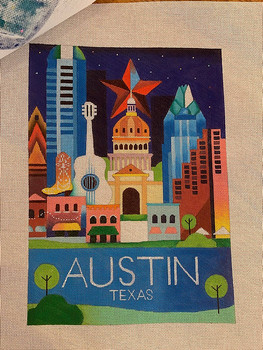 MO-US09 USA Travel: Austin  9" x 12.75"18 Mesh MAX & Oscar