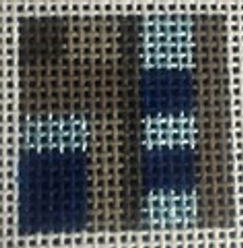 024-Blue Silver Taupe Geo 1 Inch Square, 18 Mesh Point2Pointe