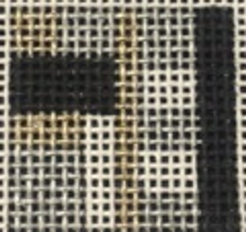 087-Geo – Taupe Brown and Gold 1 Inch Square, 18 Mesh Point2Pointe