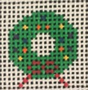 185-Christmas Wreath 1 Inch Square, 18 Mesh Point2Pointe