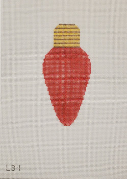 Light Bulb LB1 Red Canvas Only 5″ x 7″ , finished 4.75x2 18 Mesh Point2Pointe