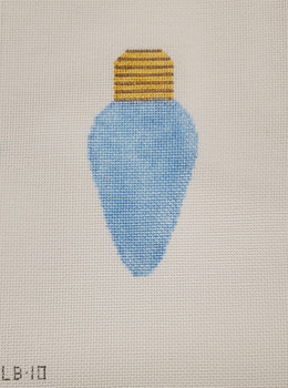 Light Bulb LB10 Light Blue Canvas Only 5″ x 7″ , Pictured Finished 4.75x2 18 Mesh Point2Pointe