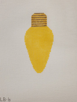 Light Bulb LB6 Yellow Canvas Only 5″ x 7″ , Pictured Finished 4.75x2 18 Mesh Point2Pointe