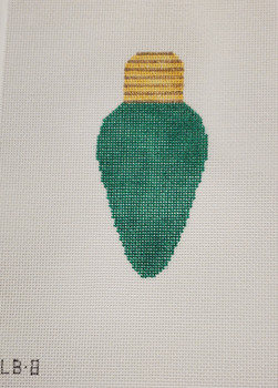 Light Bulb LB8 Christmas Green Canvas Only 5″ x 7″ , Pictured Finished 4.75x2 18 Mesh Point2Pointe