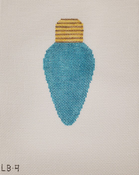 Light Bulb LB9 Aqua Canvas Only 5″ x 7″ , Pictured Finished 4.75x2 18 Mesh Point2Pointe