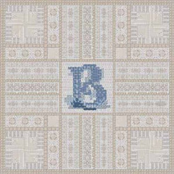 X-162 Letter B Decorative Stitch Alphabet 10'" x 10" 13 Mesh Treglown Designs