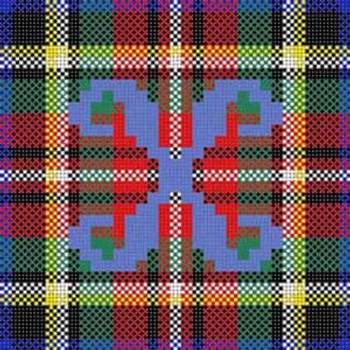 X-084 Letter X Plaid Treglown Designs 