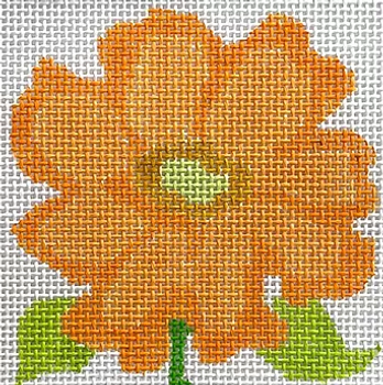 199a5 Cantaloupe Bella Flower Coaster 4" Square  13 Mesh    