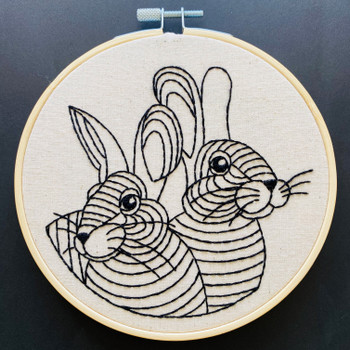 Rabbit Rabbit  Complete Embroidery Kit Hook, Line & Tinker