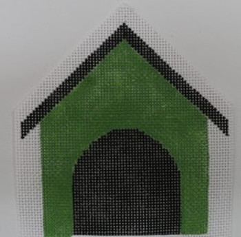 CDH-004-18 Green DOG HOUSE 4 x 4 -18 mesh Hillary Jean Designs