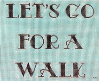 JFF-005-18	LET'S GO FOR A WALK / TEAL 5.25 x 4.25b18 Mesh Hillary Jean Designs