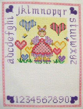 1114 Kennedy's Bunny Sampler  7.75 x 10.5 13 Mesh NEEDLEDEEVA