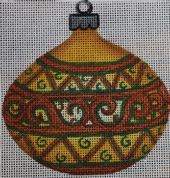 R203 Yellow and Green Ornament 4 x 4.25 18 Mesh Robbyn's Nest Designs