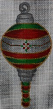 R240 Gold, Silver, and Green Ornament 3 x 6  18 Mesh Robbyn's Nest Designs