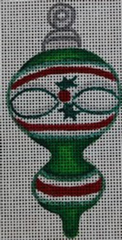R247 Red, White, and Green Ornament 2 x 4.5 18 Mesh Robbyn's Nest Designs
