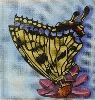 R120	5 x 5 Yellow/Blue/Black Butterfly 18 Mesh Robbyn's Nest Designs