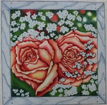 R507 Roses with Baby's Breath	12 x 12	18 Mesh Robbyn's Nest Designs