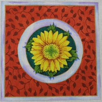 R808 Red Background  w/ Sunflower	 12 x 12.25 18 Mesh Robbyn's Nest Designs