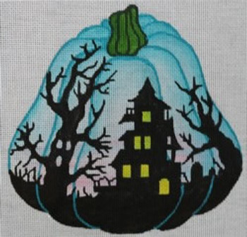 R1161 Teal Pumpkin 6.5 x 6.5 	18Mesh Robbyn's Nest Designs