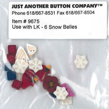 Just Another Button Company 6 Snow Belles Button Pack (9675