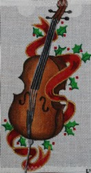 R259	4 x 7.5 Cello w/ Red Ribbon and Holly	18 Mesh Robbyn's Nest Designs