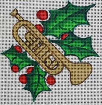 R601 Trumpet and Mistletoe 4 x 4	18 Mesh Robbyn's Nest Designs