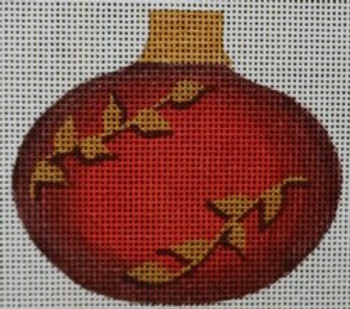 R613 Red/Gold Ornament 4.5 x 4 18 Mesh Robbyn's Nest Designs