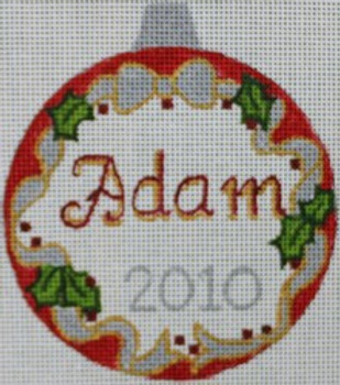 R623 Red/Silver Ornament with Mistletoe/Lace	4 x 4.5	18	18 Mesh Name Not Included Robbyn's Nest Designs