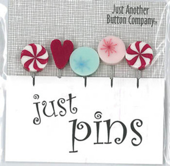 Just Another Button Company Mistletoe Holiday Pin Pack