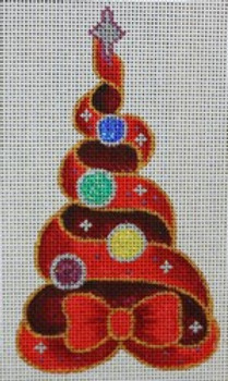 R678 Red/Maroon Tree W/ Colorful Ornaments	 3 x 5.5 	18 Mesh Robbyn's Nest Designs