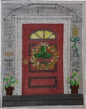 WS870H	St. Patrick's Day Door 5.5 x 4.5 18 Mesh WINNETKA STITCHERY DESIGNS