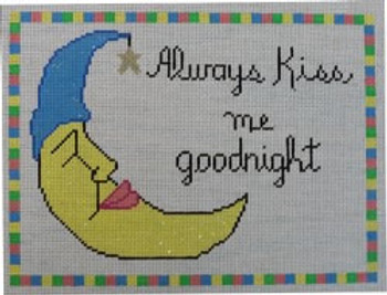 WS830	Always Kiss Me Goodnight	8 x 10.5	 13 Mesh WINNETKA STITCHERY DESIGNS