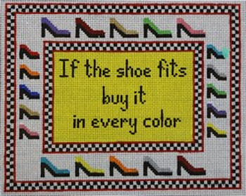 WS792	Shoes/ Every Color	8 x 10	 13 Mesh WINNETKA STITCHERY DESIGNS