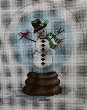 WS876B	Snowman Snowglobe	5.25 x 4.25  18 Mesh WINNETKA STITCHERY DESIGNS