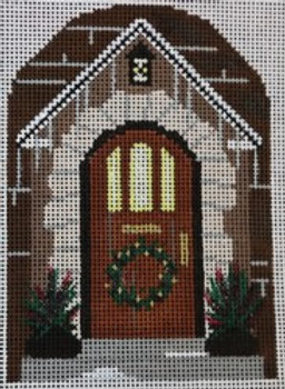 WS739F	Red Door/ Arched Windows    4.5 x 4 18 Mesh WINNETKA STITCHERY DESIGNS