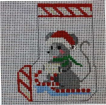 WS555A	Christmas Critter Mouse 3 x 3	18 Mesh WINNETKA STITCHERY DESIGNS