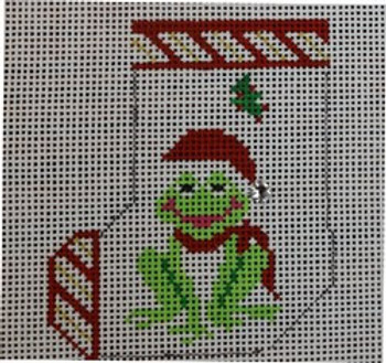 WS555I	Christmas Critter Frog 3 x 3	18 Mesh WINNETKA STITCHERY DESIGNS