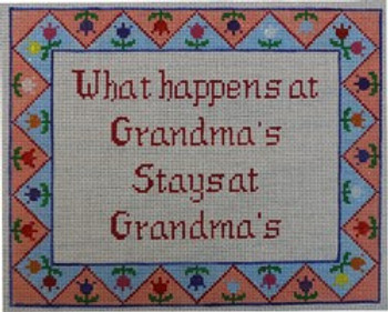 WS894	What Happens at Grandma's  8.75 x 11 13 Mesh WINNETKA STITCHERY DESIGNS