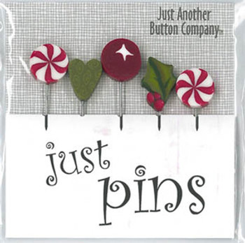 Just Another Button Company Peppermint Holiday Pin Pack (jp157)