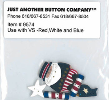 Just Another Button Company Red White & Blue Button Pk (Val's Stuff)