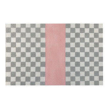 SF-06E LOUIS SQUARES, GRAY/PINK 6"X 9" 13 Mesh KIMBERLY ANN NEEDLEPOINT!